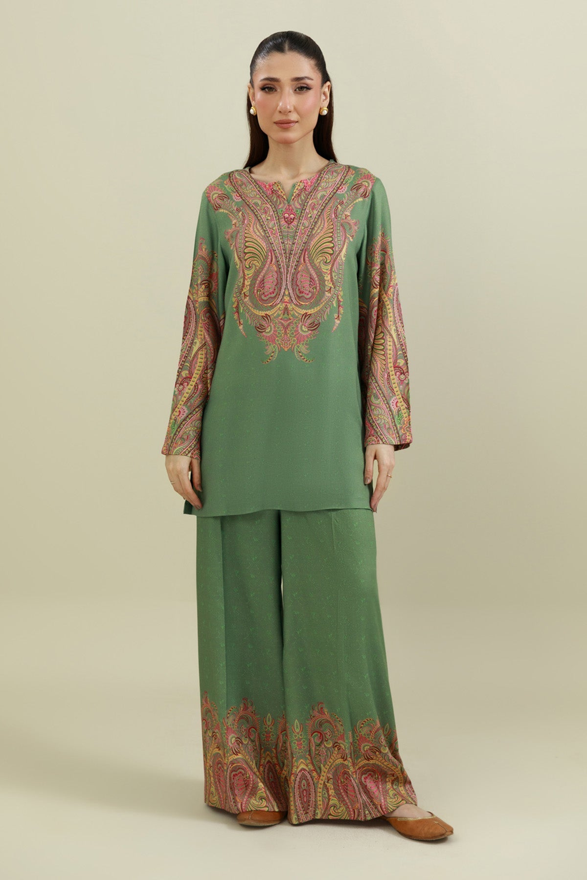 2 Piece - Printed Marina Suit - C6347 - Shop Now at Kayseria