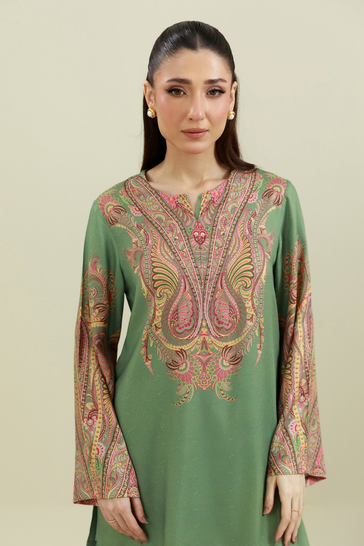 2 Piece - Printed Marina Suit - C6347 - Shop Now at Kayseria