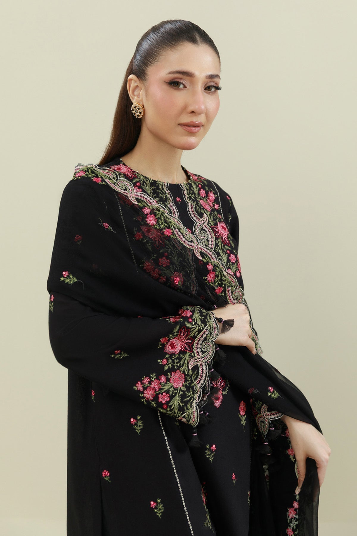3 Piece - Embroidered Suit - C6384 - Shop Now at Kayseria