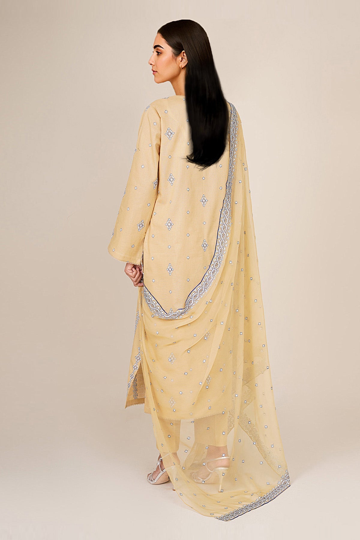 3 Piece - Embroidered Suit - E1838 - Shop Now at Kayseria