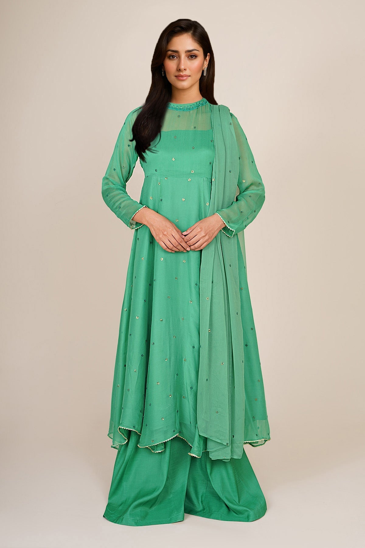 3 Piece - Embroidered PK Chiffon Suit - KPS25-P3521 - Shop Now at Kayseria