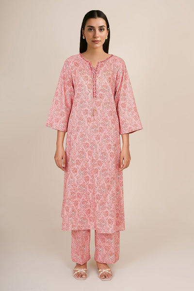 2 Piece - Printed & Embellished Khaddar Suit - KPW25-P3673 - Shop Now at Kayseria