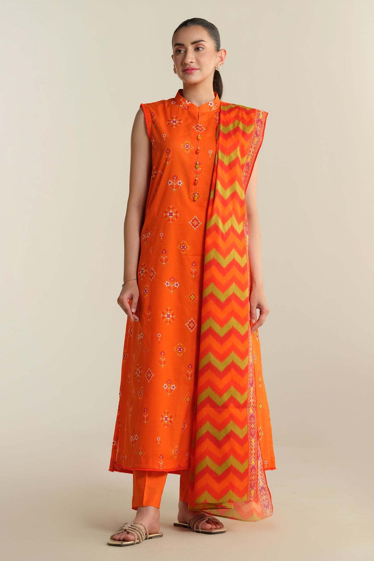 3 Piece - Printed Suit - X6238 - Shop Now at Kayseria