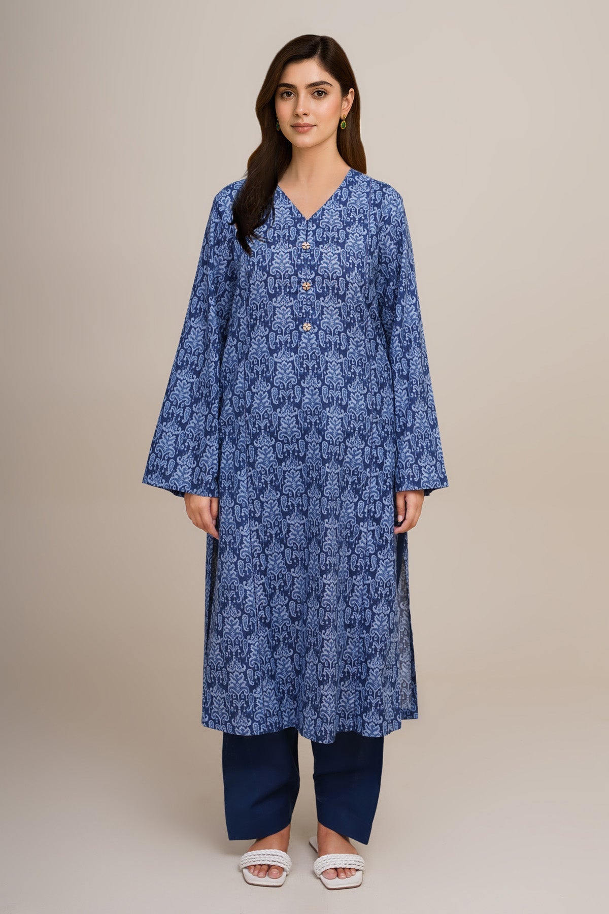 2 Piece - Printed Suit - X7170 - Shop Now at Kayseria