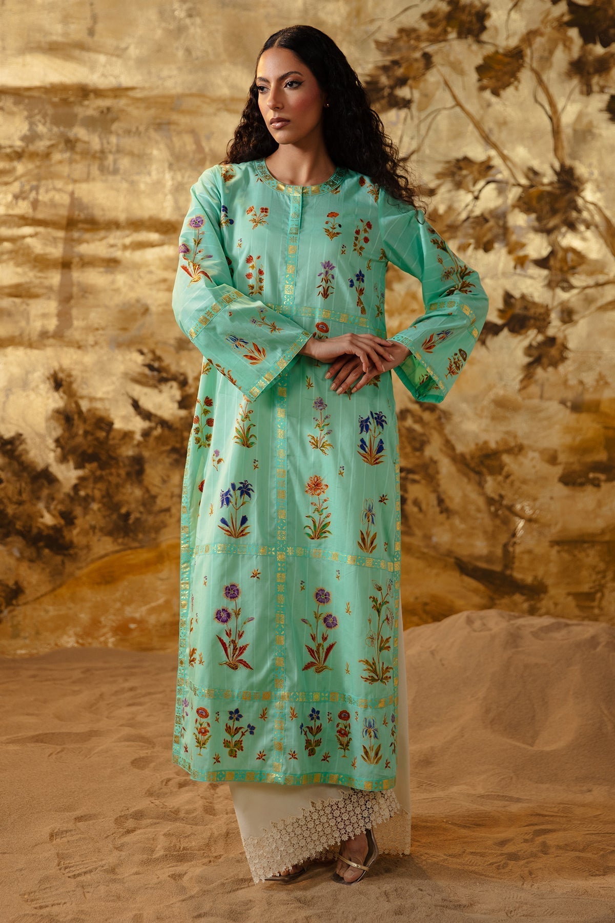 Printed Stripe Lawn Shirt - MCP1326-30 - Shop Now at Kayseria