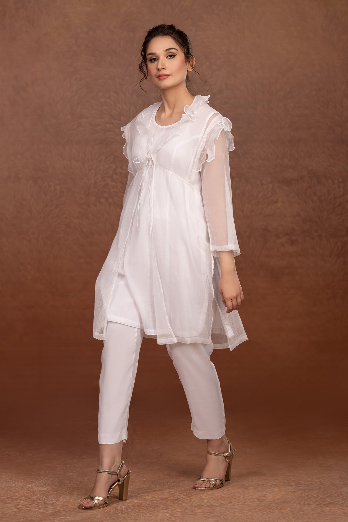 2 Piece - Dyed Chery Net Suit - MCP-1329-30 - Shop Now at Kayseria